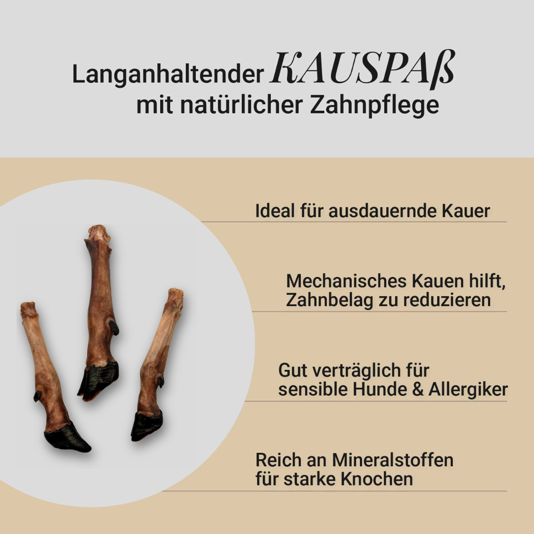 Ziegenfüße natur, 5 Stück