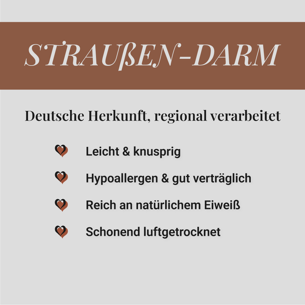 Straußen-Darm, 400g