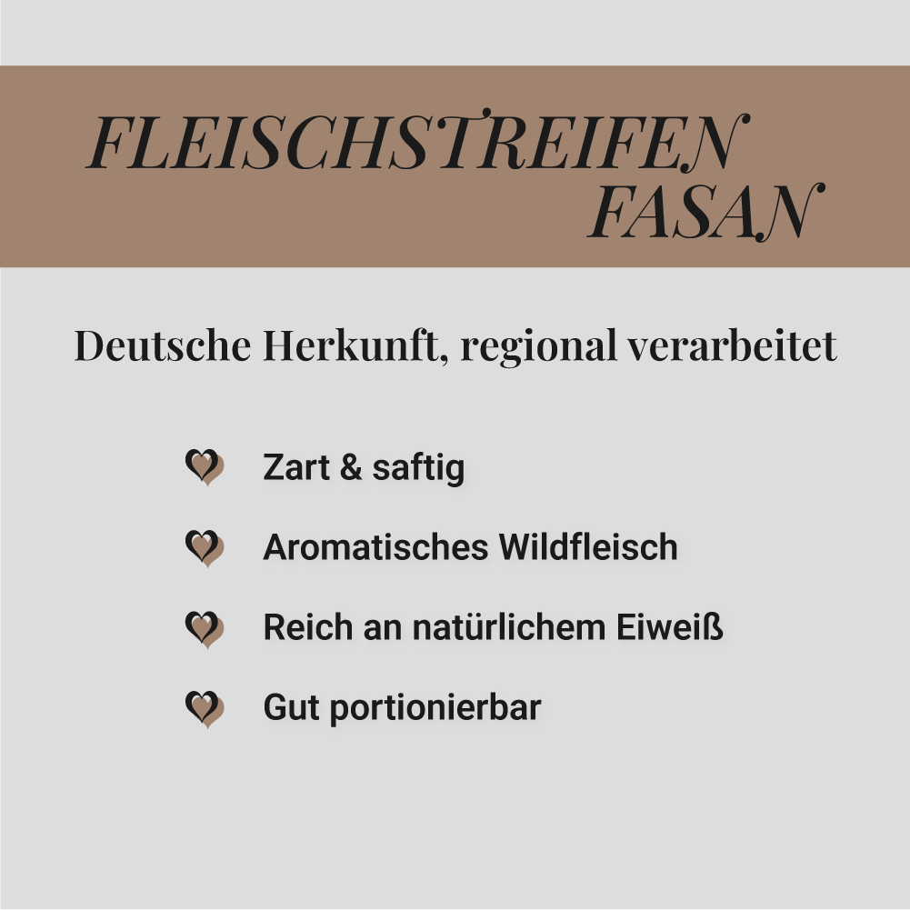 Fleischstreifen Fasan, 500g