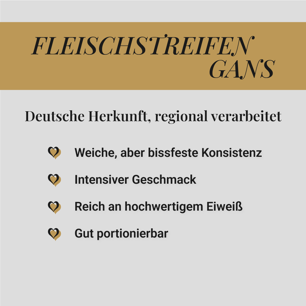 Fleischstreifen Gans, 500g