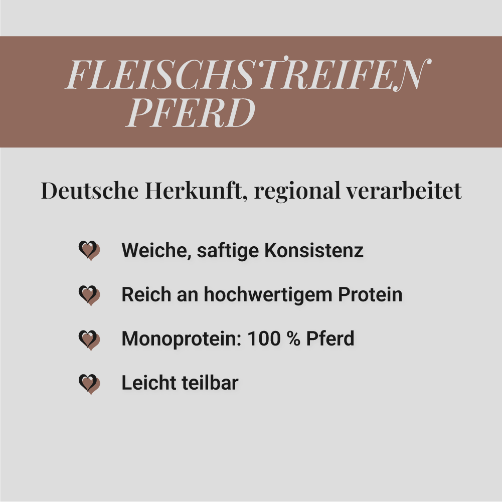 Fleischstreifen Pferd, 500g