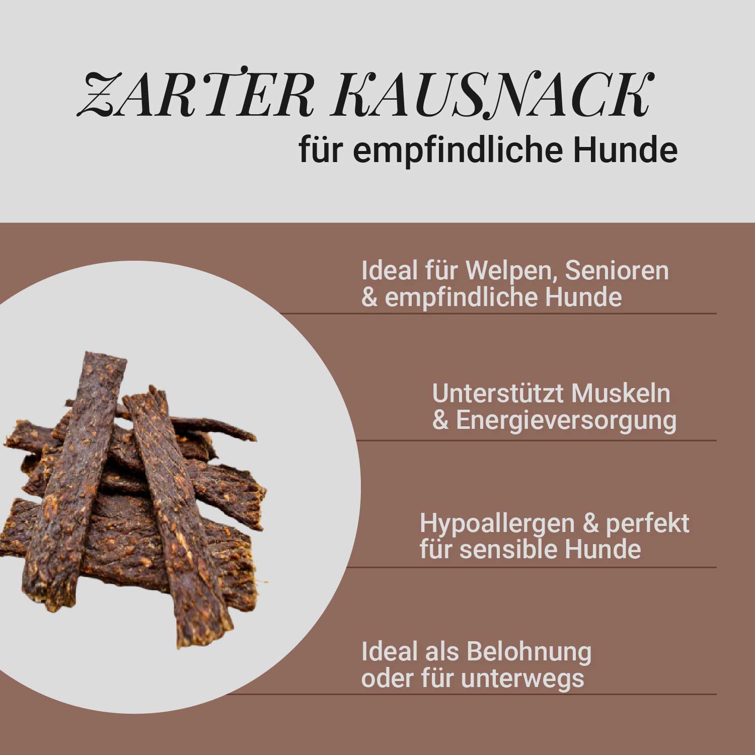 Fleischstreifen Pferd, 500g