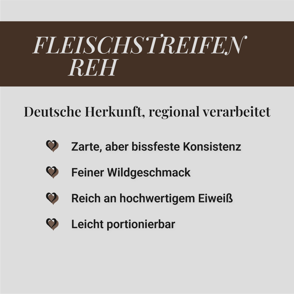 Fleischstreifen Reh, 500g