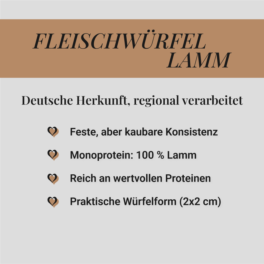 Fleischwürfel Lamm, 500g