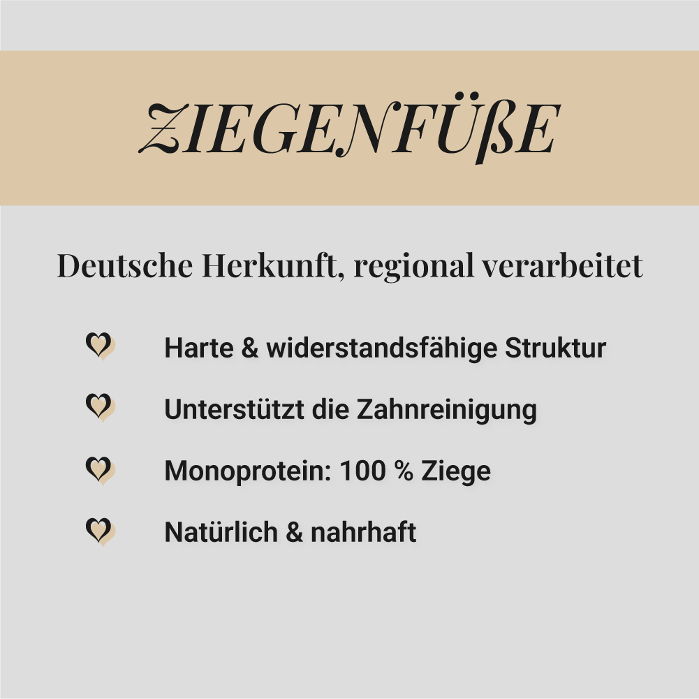 Ziegenfüße natur, 5 Stück