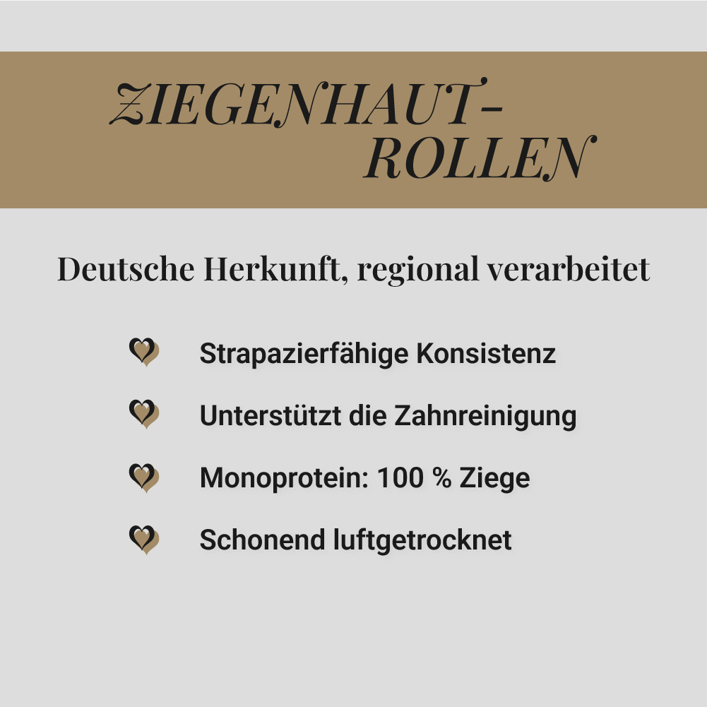 Ziegenhaut-Rolle, 500g