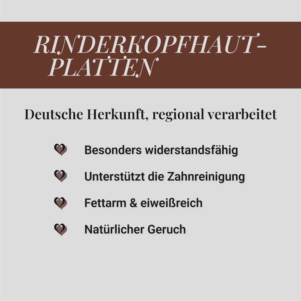 Rinderkopfhaut-Platten, 500g
