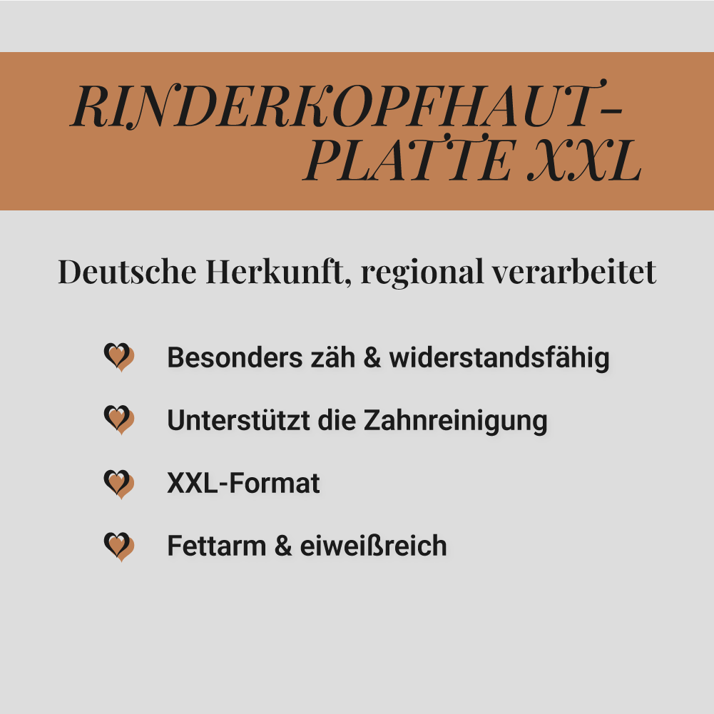 Rinderkopfhaut-Platte XXL