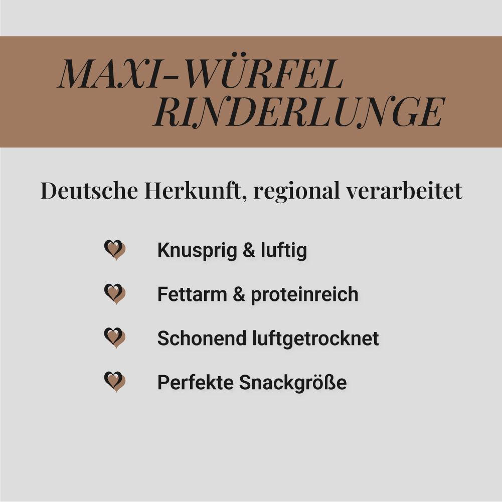 Maxi-Würfel Rinderlunge, 500g