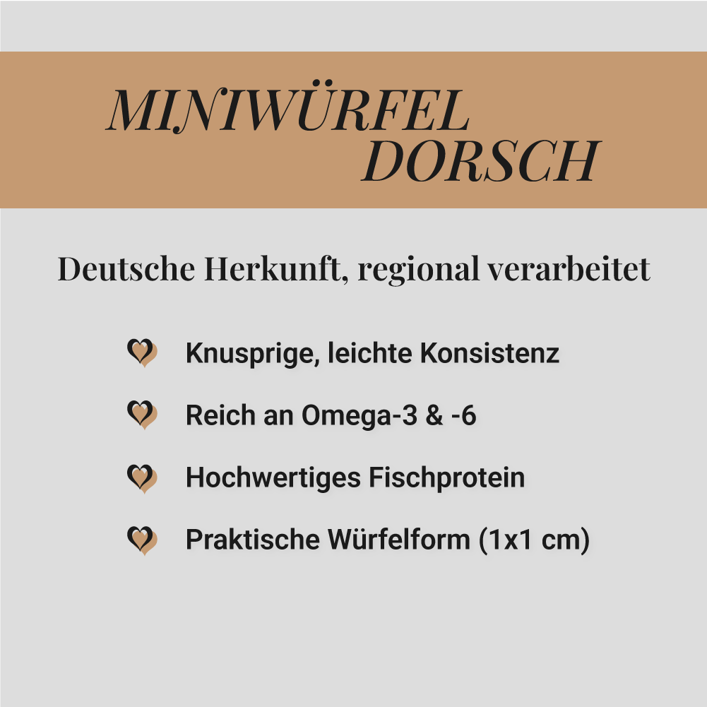 Mini-Würfel Dorsch, 500g