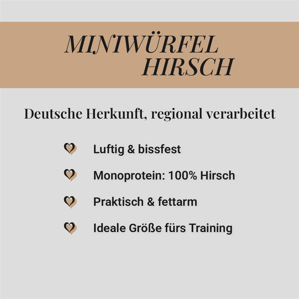 Mini-Würfel Hirsch, 500g