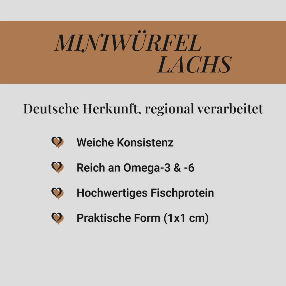 Mini-Würfel Lachs, 500g