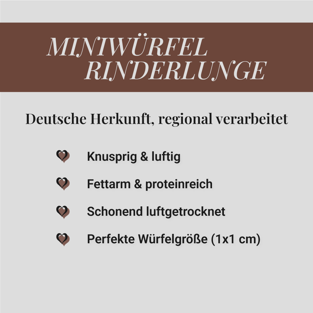 Mini-Würfel Rinderlunge, 500g