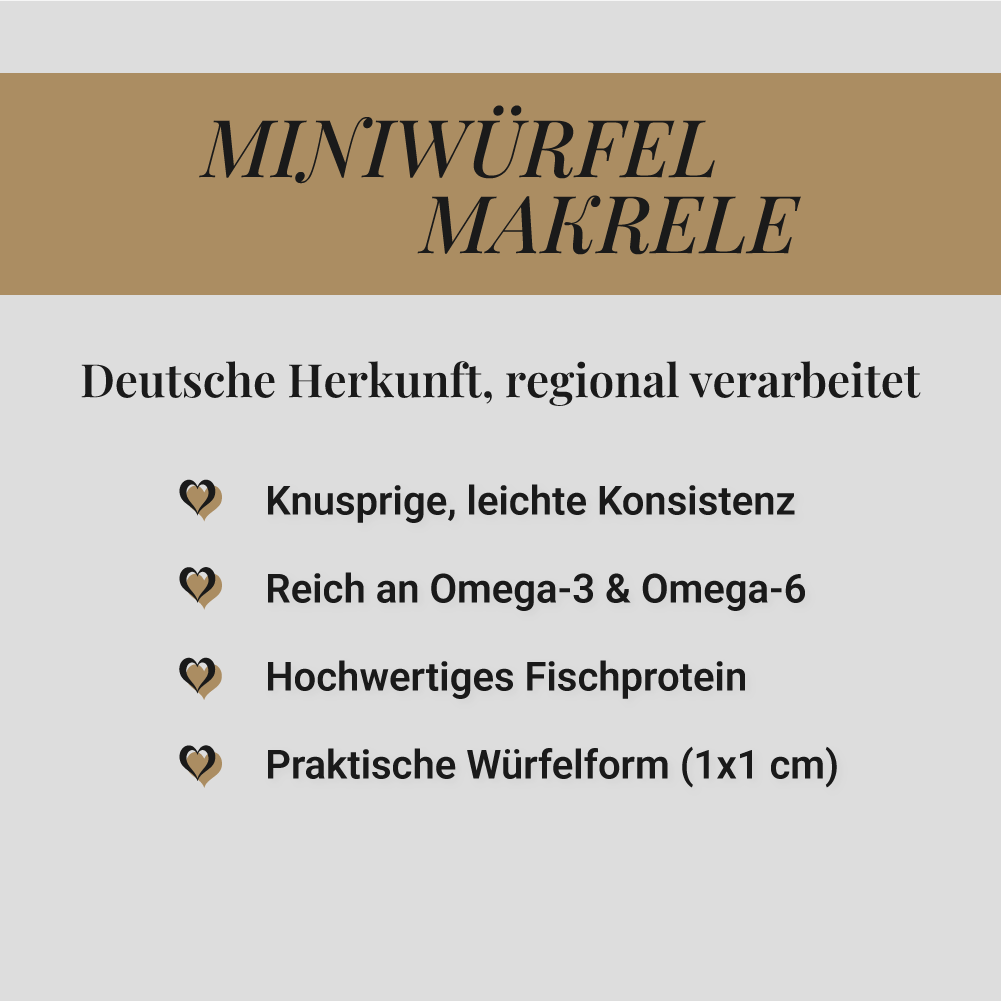 Mini-Würfel Makrele, 500g