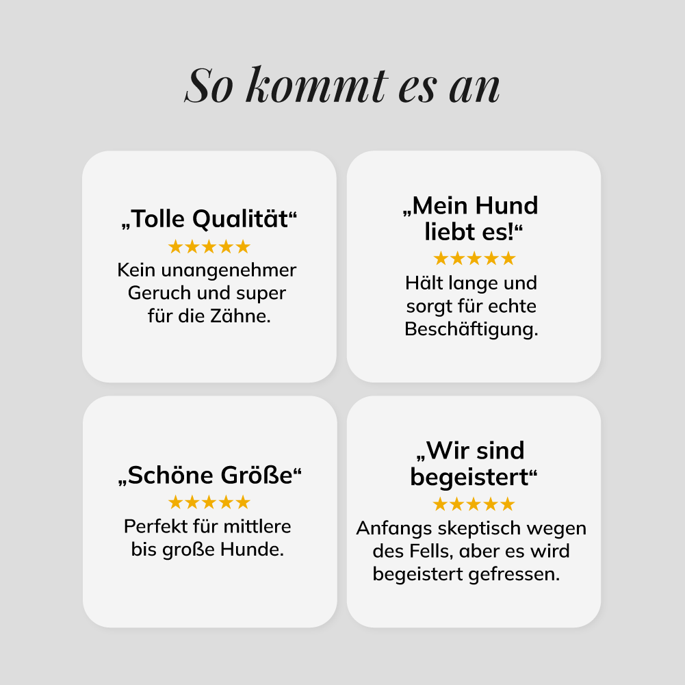 Rinderohren mit Fell, 5 Stück