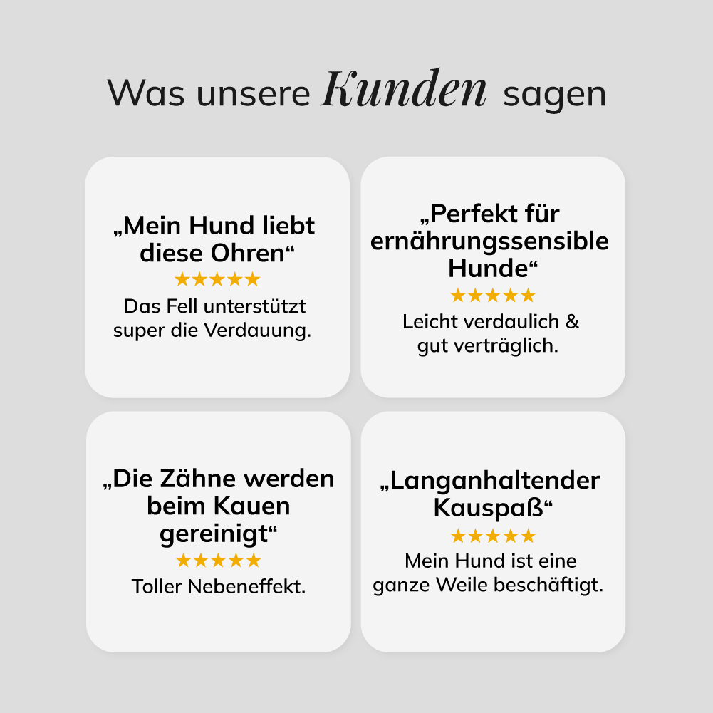 Kaninchenohren mit Fell, 200g