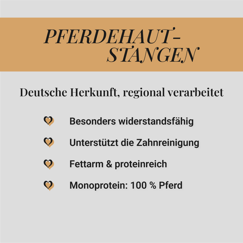 Pferdehautstangen, 500g