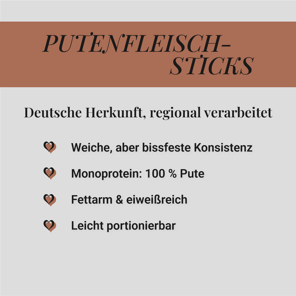 Putenfleisch Sticks, 500g