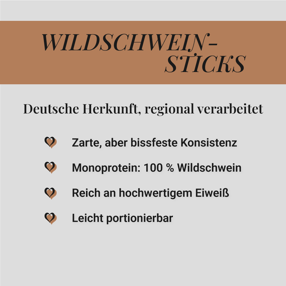 Wildschwein Sticks, 500g