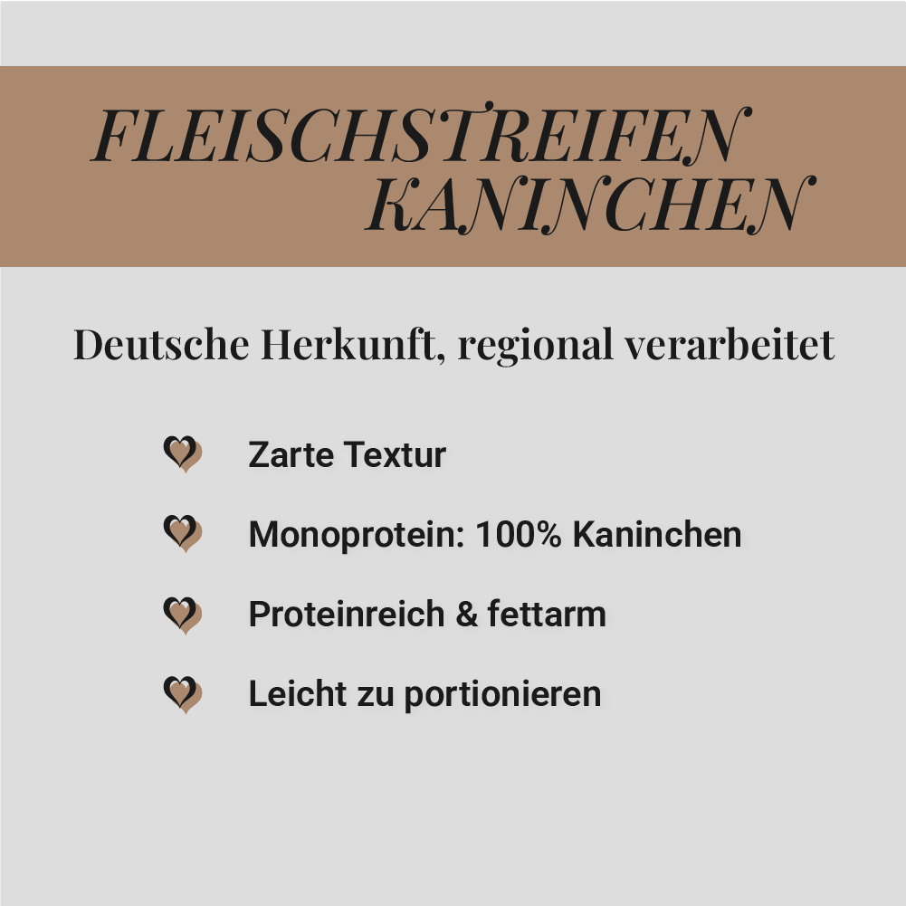 Fleischstreifen Kaninchen, 500g