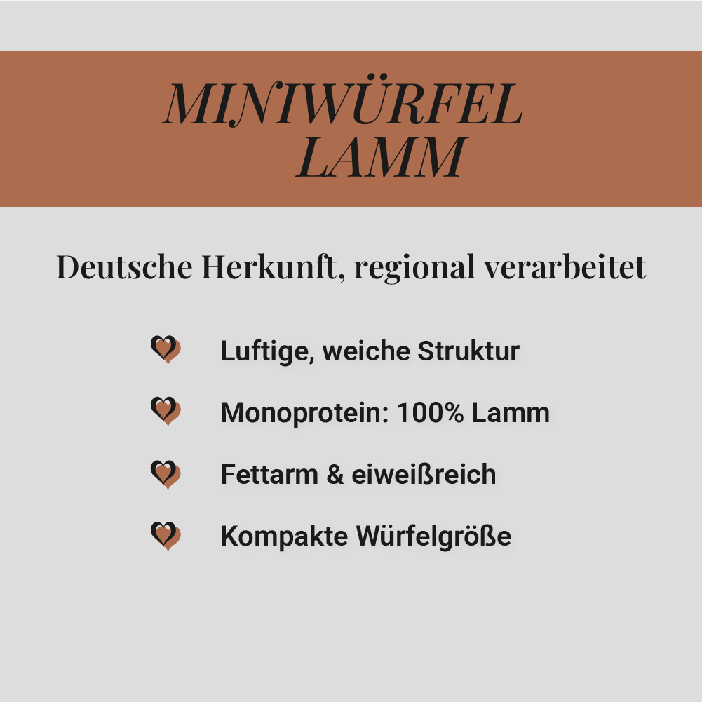 Mini-Würfel Lamm, 500g