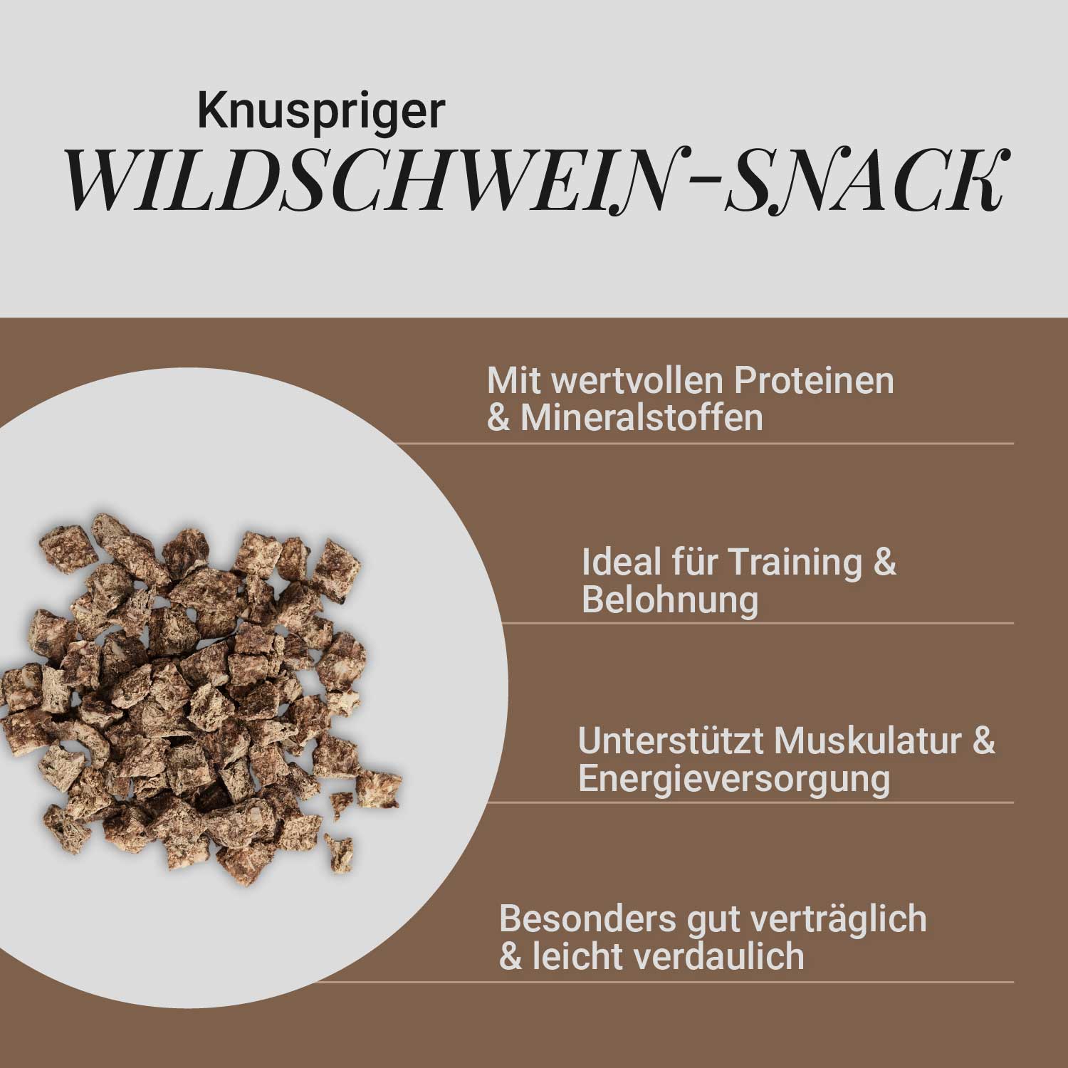 Mini-Würfel Wildschwein, 500g