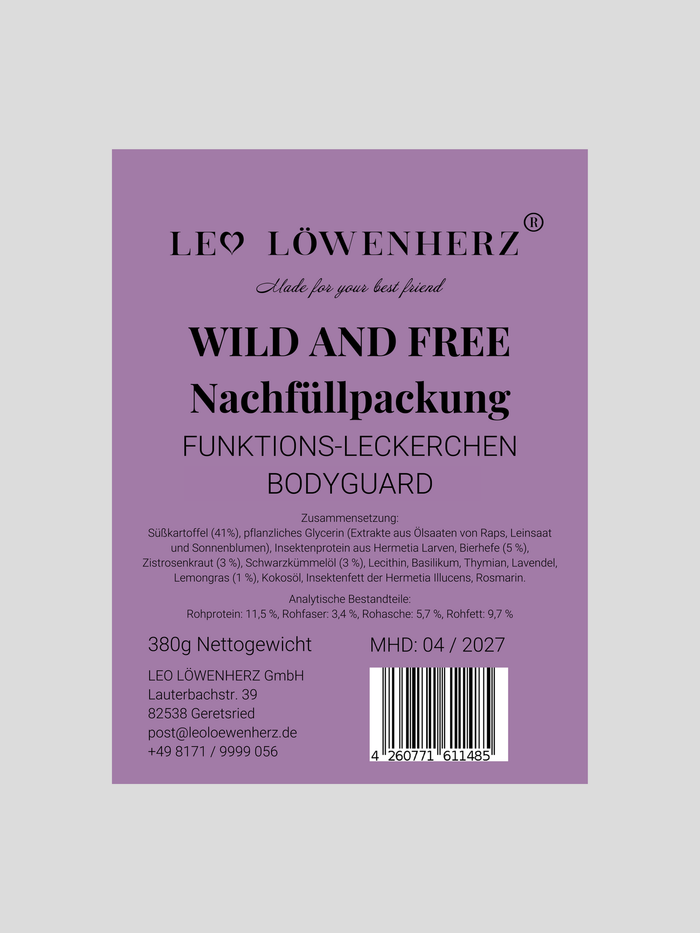 Bodyguard-Leckerli WILD AND FREE