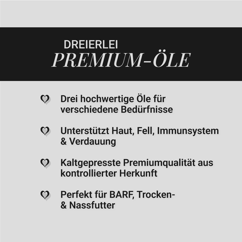 Dreierlei Premium-Öle